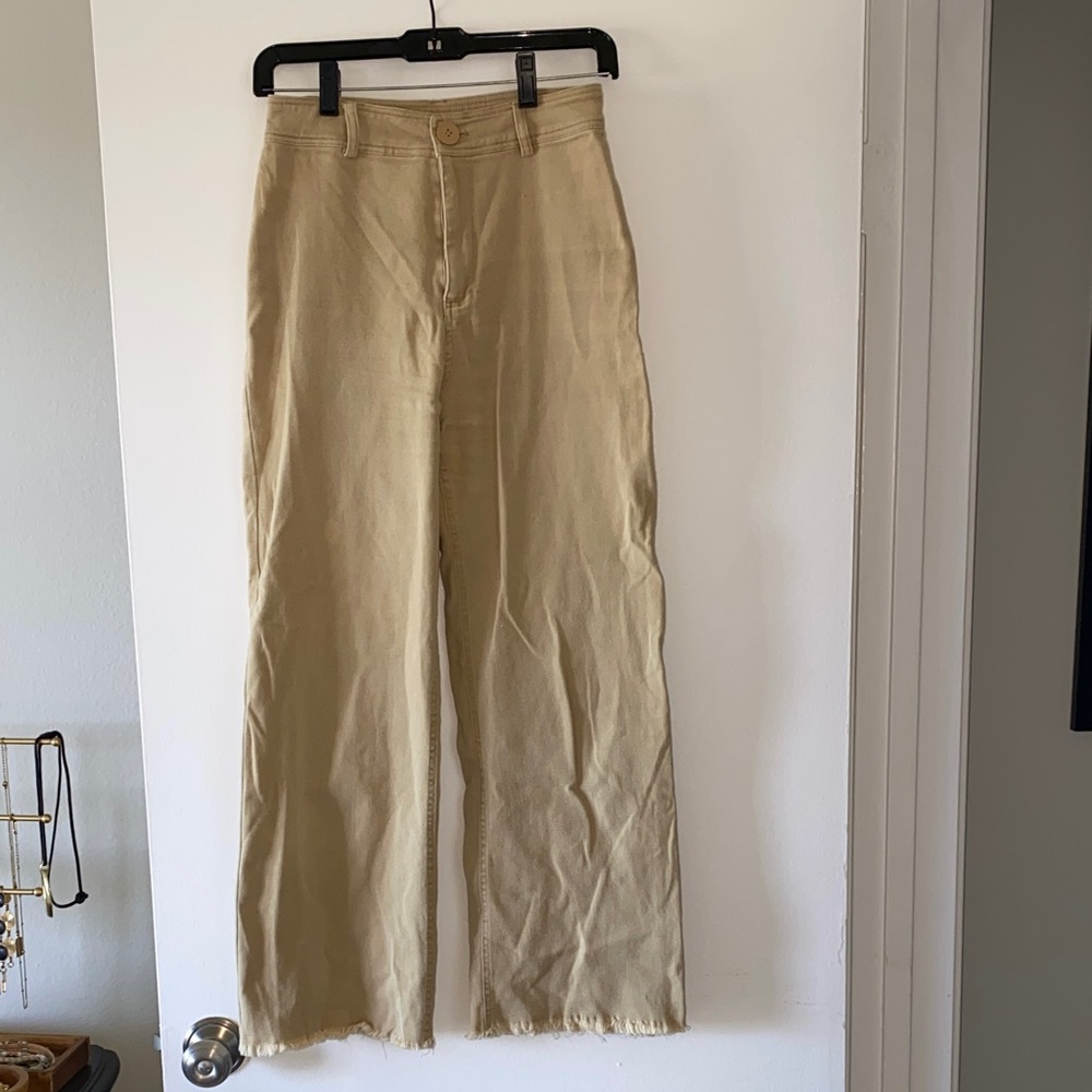 Miss Love Tan Straight Leg Pants